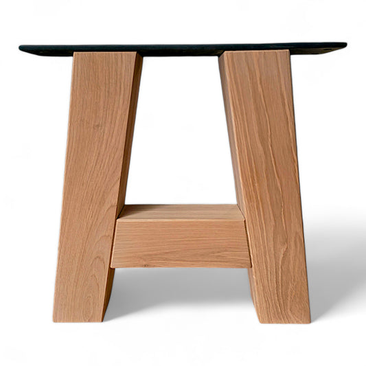 Sitzbankgestell Hoga Eiche Massivholz A Form (2er Set)