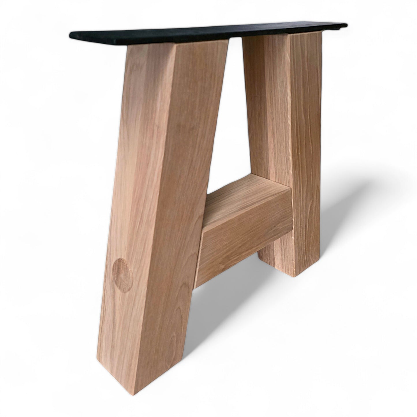 Sitzbankgestell Hoga Eiche Massivholz A Form (2er Set)
