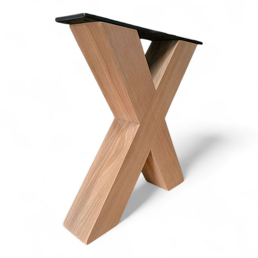 Sitzbankgestell Eiche massivholz A Form 2er Set (Hox)