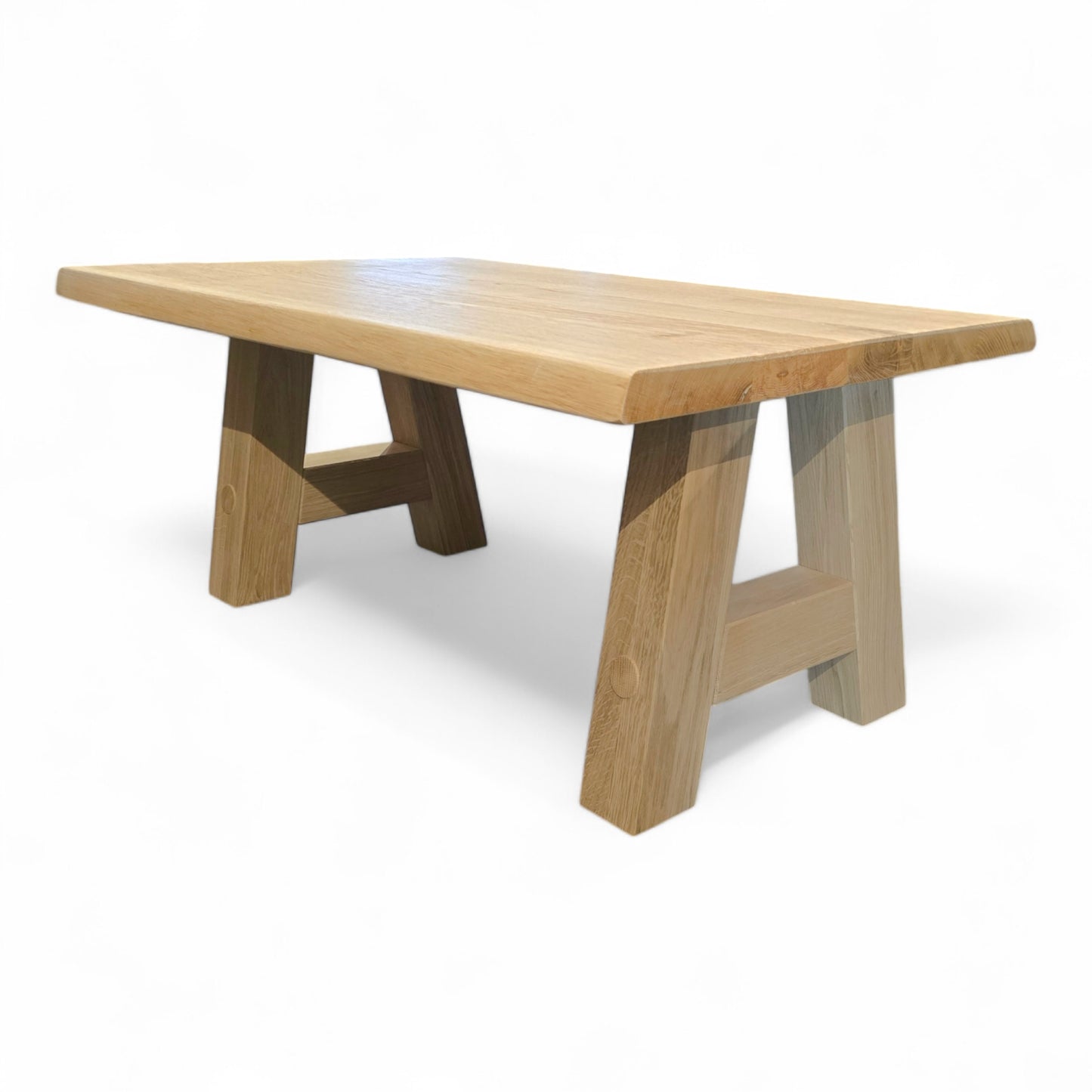 Couchtisch (Hoart) Wohnzimmertisch Eiche Massivholz Holzgestell A-Form