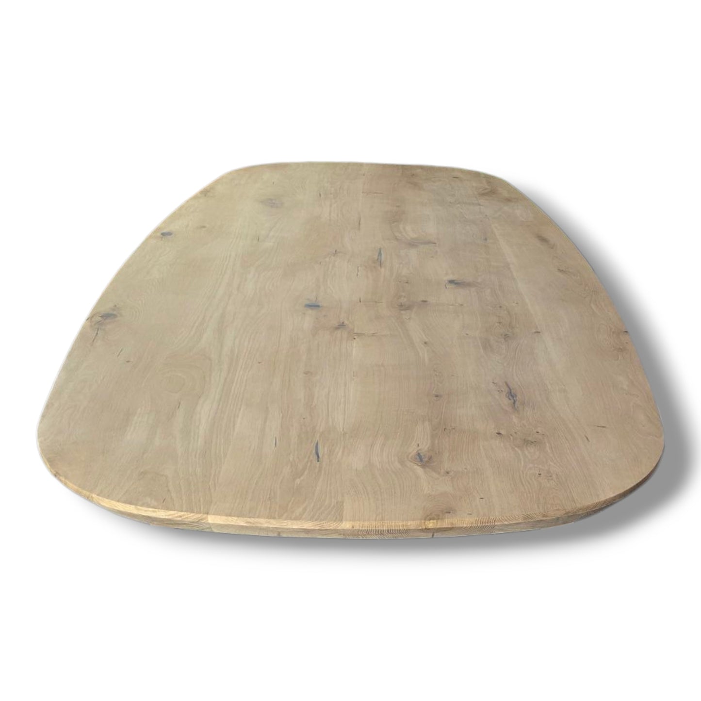 Tischplatte Dänisch Oval Bootsform Eiche Massivholz