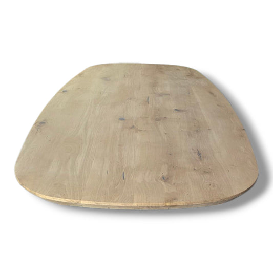 Tischplatte Dänisch Oval Bootsform Eiche Massivholz