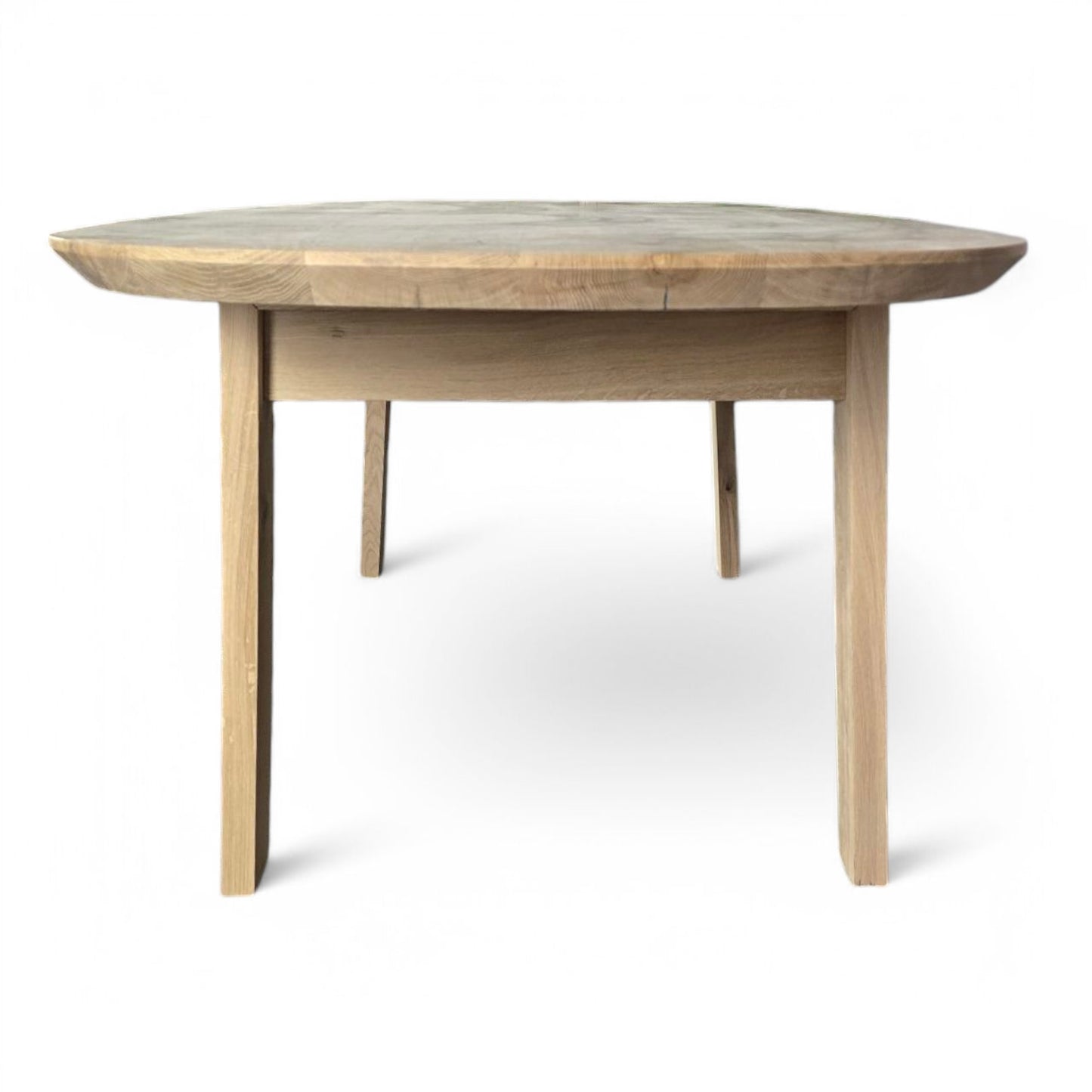 Esstisch (Honas) Eiche Massivholz Danish Oval Bootsform mit Holz Tischbeine