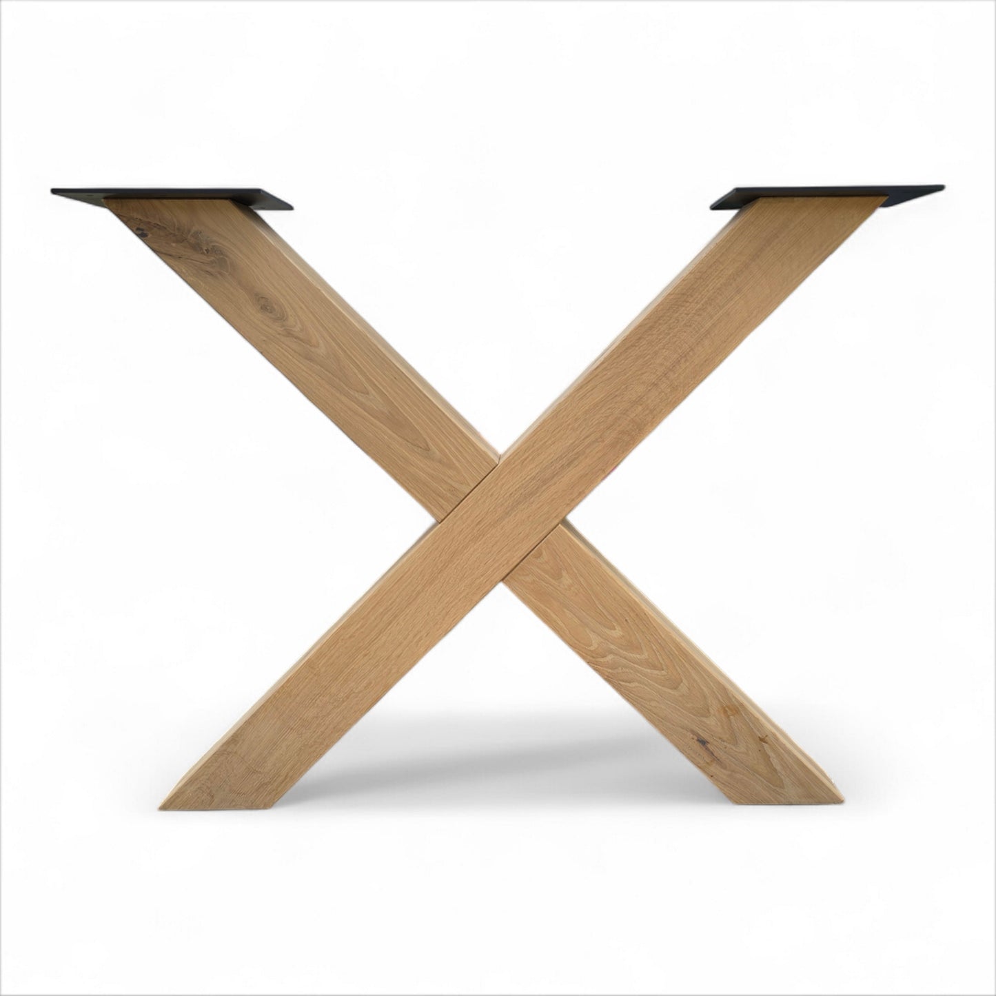 Tischbeine Eiche massivholz X Form 2er Set (Hox)