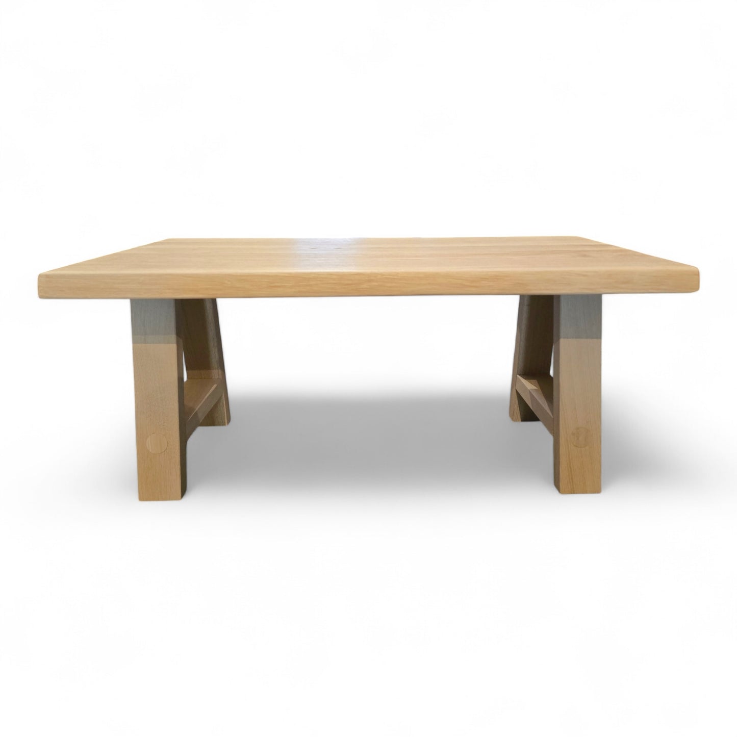 Couchtisch (Hoart S) Wohnzimmertisch Eiche Massivholz Holzgestell A-Form