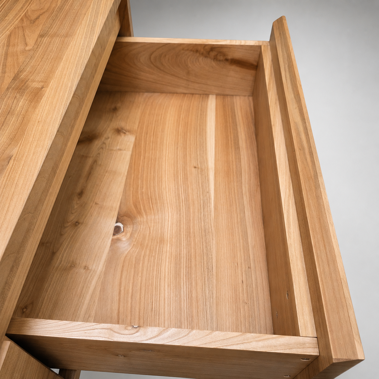 Tv Board Unterschrank 250 cm Kirschbaumholz mit 4 Schubladen