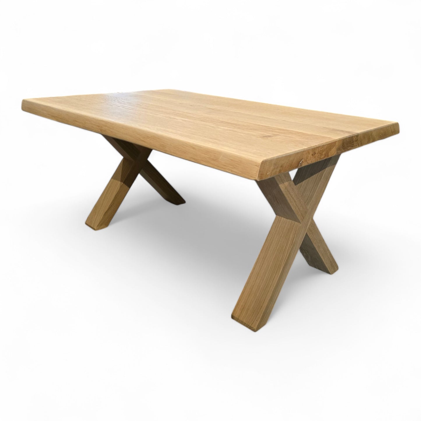 Couchtisch (Hox S) Wohnzimmertisch Eiche Massivholz Holzgestell X-Form