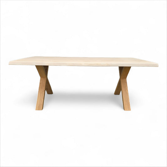 Esstisch (Hox S) Eiche Massivholztisch Holzgestell X-Form