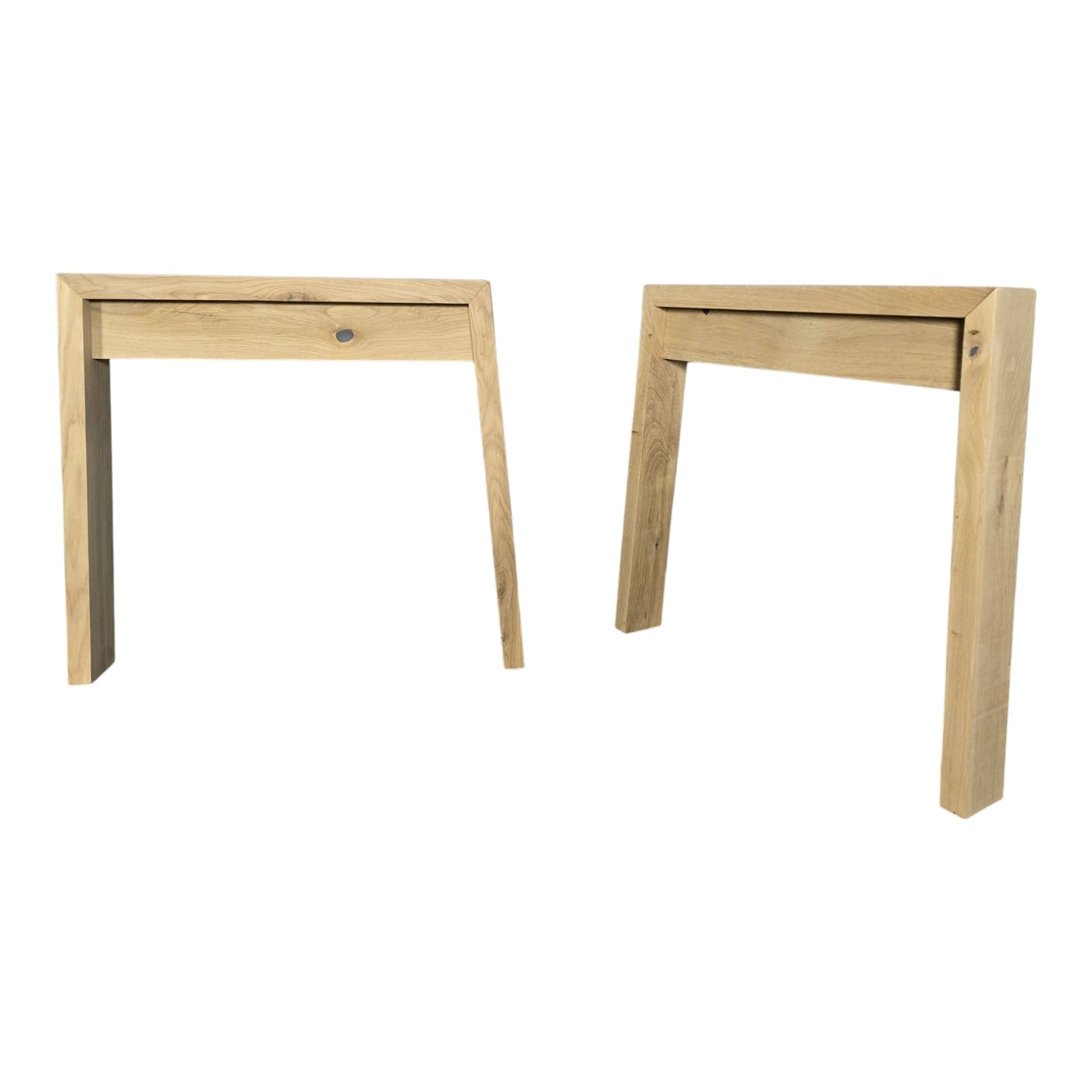 Tischgestell Eiche Massivholz Trapez Form 2er Set Holzgestell (Hosol)