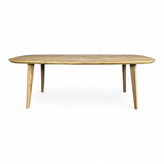 Esstisch (Figo W)Walnussholz Danish Oval Bootsform Holzgestell 4 Tischbeine