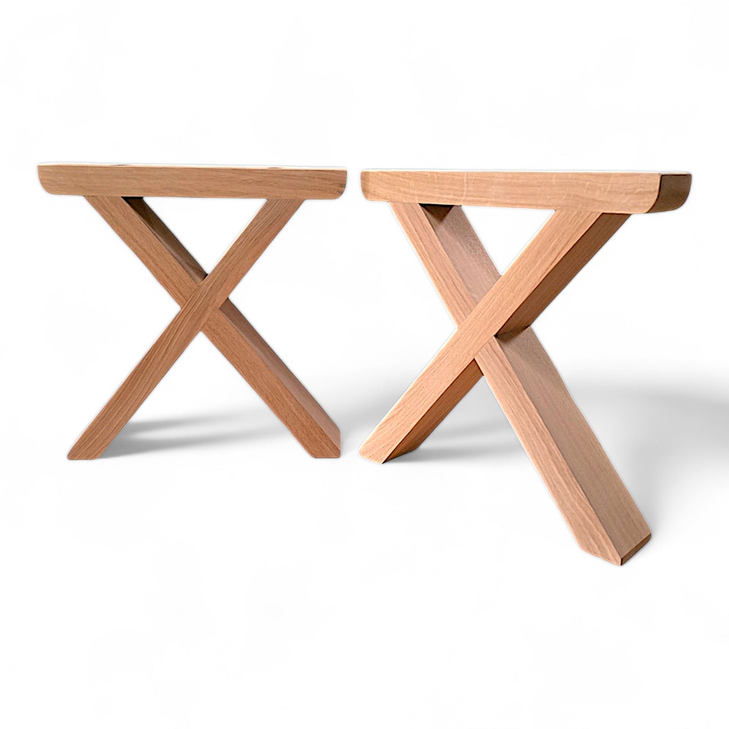 Sitzbankgestell Hox S Eiche Massivholz A Form (2er Set)