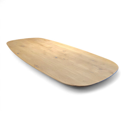 Tischplatte Dänisch Oval Bootsform Eiche Massivholz