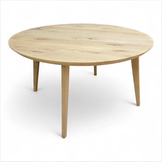 Runder Esstisch (Finn) Eiche Massivholz 4 Holz Tischbeine