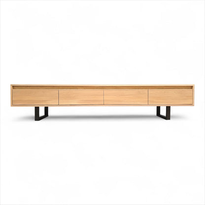 Tv Board Lowboard Unterschrank Eiche Massivholz mit Schubladen