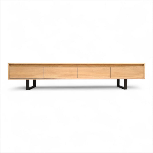 Tv Board Lowboard Unterschrank Eiche Massivholz mit Schubladen