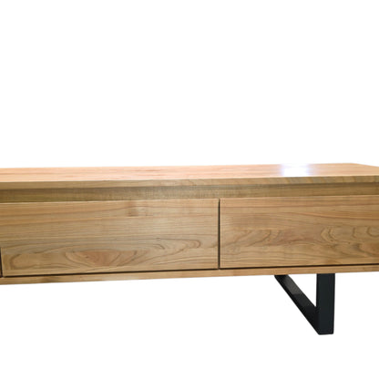 Tv Board Unterschrank 250 cm Kirschbaumholz mit 4 Schubladen