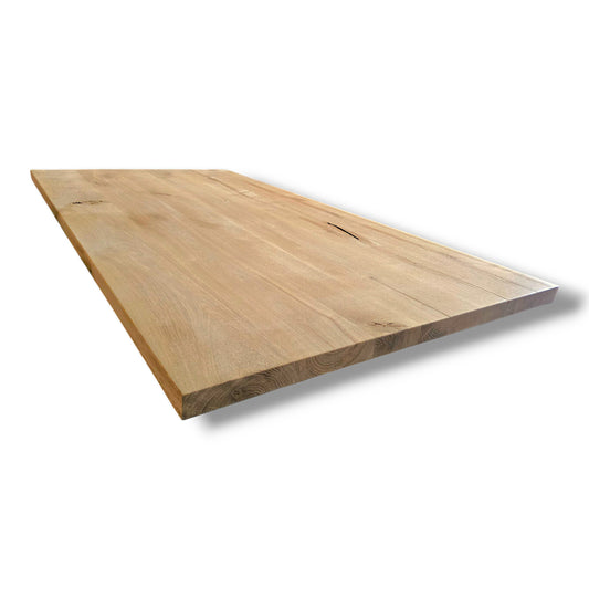 Tischplatte mit gerade Kante  Eiche Massivholz
