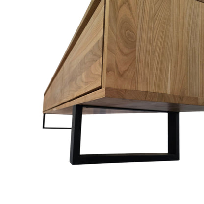 Tv Board Unterschrank 250 cm Kirschbaumholz mit 4 Schubladen